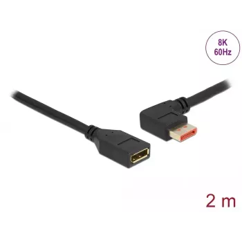 Cabo de extensão DisplayPort DeLOCK 87075 2 m 90° para a esquerda