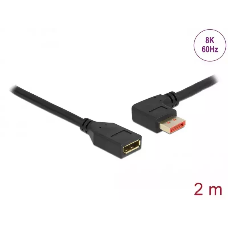 Cabo de extensão DisplayPort DeLOCK 87075 2 m 90° para a esquerda