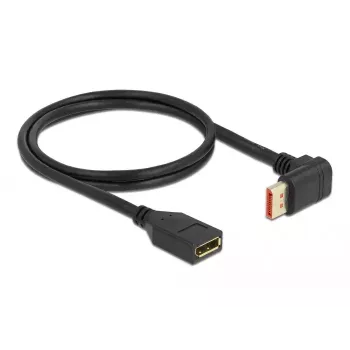 Cabo de extensão DisplayPort DeLOCK 90° para cima 8K 60 Hz 1 m