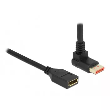 Cabo de extensão DisplayPort DeLOCK 90° para cima 8K 60 Hz 1 m