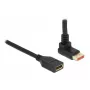 Cabo de extensão DisplayPort DeLOCK 90° para cima 8K 60 Hz 1 m