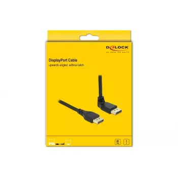 Cabo DisplayPort DELOCK 2 m, DisplayPort para DisplayPort, 5,7 mm de diâmetro, até 32 canais de áudio