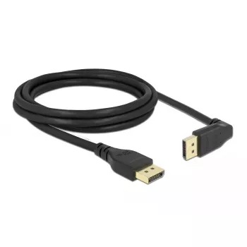 Cabo DisplayPort DELOCK 2 m, DisplayPort para DisplayPort, 5,7 mm de diâmetro, até 32 canais de áudio