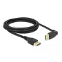 DeLOCK 87150 cabo DisplayPort 1.4, ficha reta e angular a 90° para cima, 8K 60 Hz, 2 m, preto