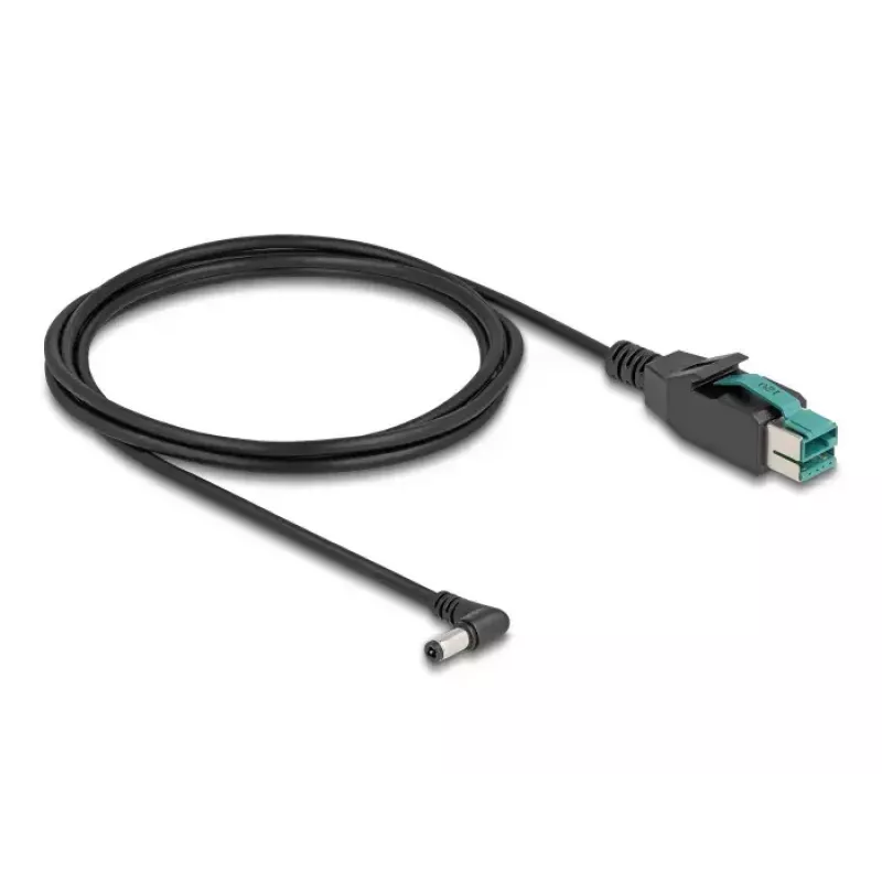 Cabo PoweredUSB DeLOCK macho 12 V para DC 5,5 x 2,5 mm macho angular 2 m