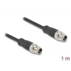 Cabo de rede DeLOCK M12 codificação X 8 pinos macho para macho Cat5e 1 m preto