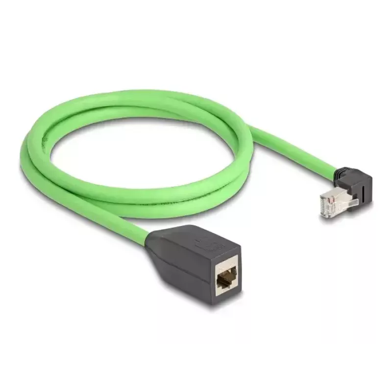 Cabo de rede DeLOCK 80886 RJ-45 Cat6a 1 m preto verde