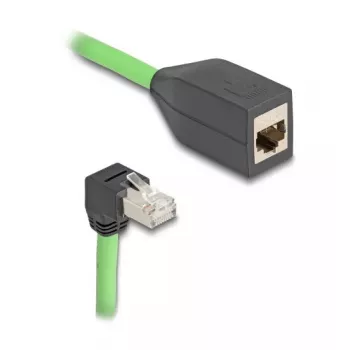 Cabo de rede DeLOCK 80886 RJ-45 Cat6a 1 m preto verde