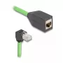 Cabo de rede DeLOCK 80886 RJ-45 Cat6a 1 m preto verde