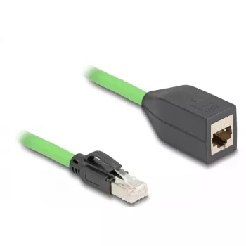 Cabo de rede DeLOCK RJ45 Cat.6A macho para fêmea 2 m verde