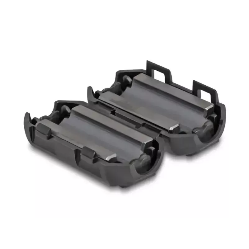 Clipe para núcleo de ferrite DELOCK 80945, preto, níquel/plástico/zinco, 16,5×30×14 mm, pack de 2