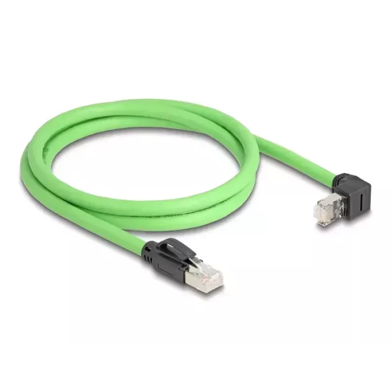 Cabo de rede DeLOCK 80892 RJ-45 Cat6a 1 m preto verde