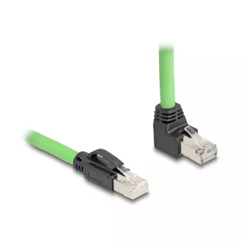Cabo de rede DeLOCK 80892 RJ-45 Cat6a 1 m preto verde