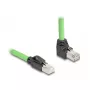 Cabo de rede DeLOCK 80892 RJ-45 Cat6a 1 m preto verde