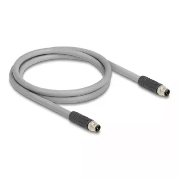 Cabo sensor/atuador DeLOCK 80534 3 m RST M12 cinzento