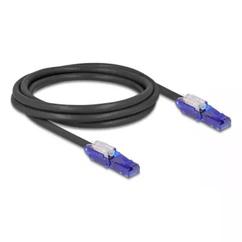 Cabo de rede DeLOCK 80927 RJ-45 Cat6 2 m preto violeta