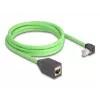 Cabo de rede DeLOCK 80887 RJ-45 Cat6a 2 m preto verde