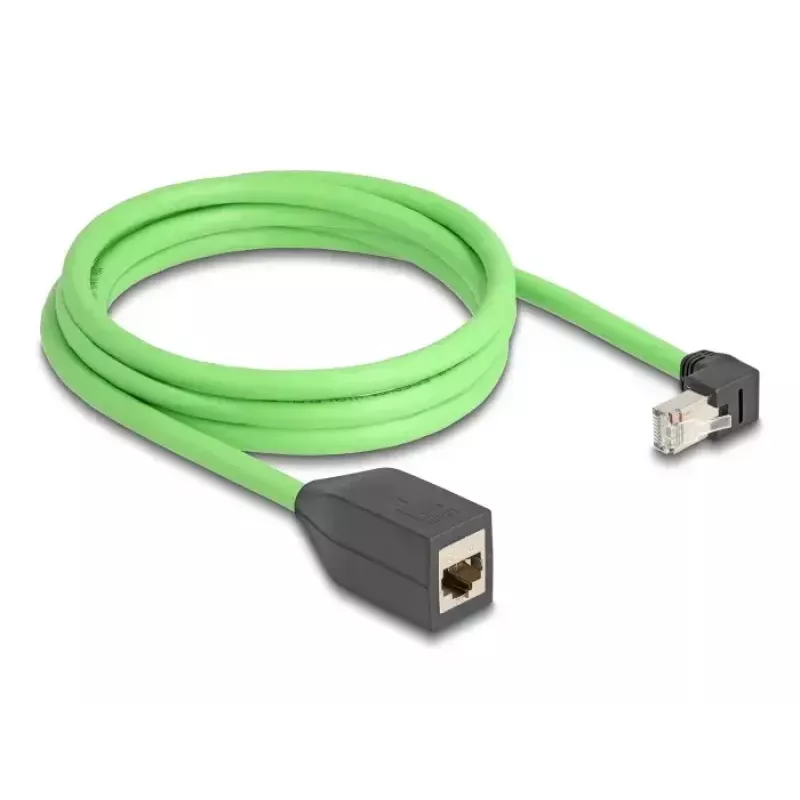 Cabo de rede DeLOCK 80887 RJ-45 Cat6a 2 m preto verde
