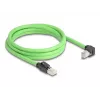 Cabo de rede DeLOCK RJ45 Cat.6A ficha macho a ficha macho curvado para baixo 2 m verde