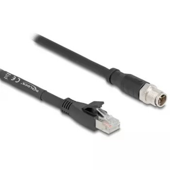 Cabo de rede DeLOCK 80580 M12 RJ-45 Cat5e 3 m preto