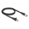 Cabo de rede DeLOCK 80577 M12 para RJ-45 Cat5e 1 m preto