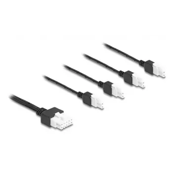 Cabo de alimentação DeLOCK 90173 preto 1 m 4 x DC