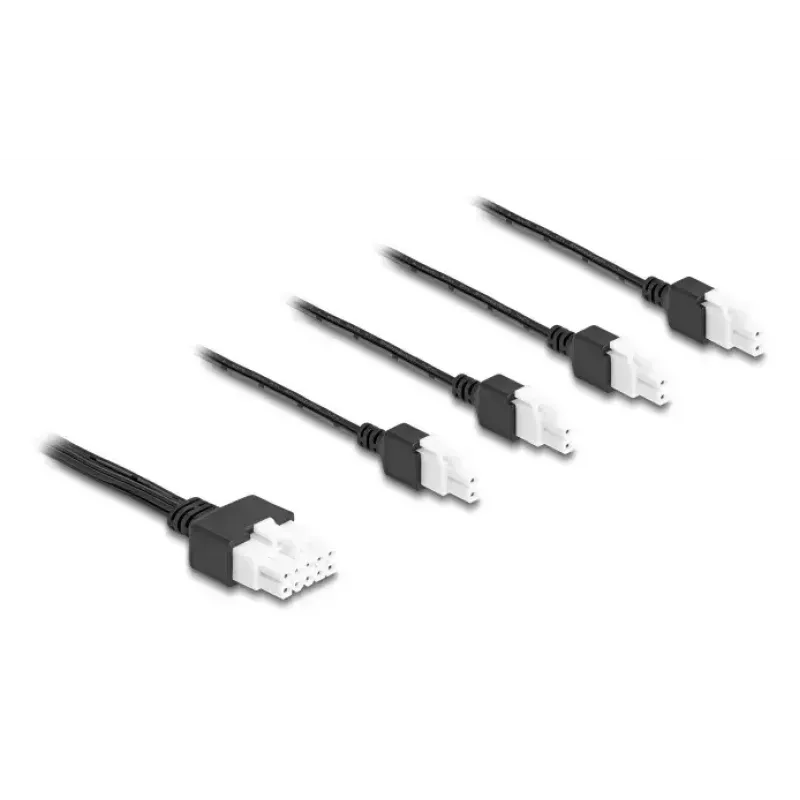 Cabo de alimentação DeLOCK 90173 preto 1 m 4 x DC