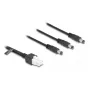 DeLOCK 90168 Cabo Mini-Fit 6 pinos para 3x ficha DC 5,5x2,5 mm, 1 m, preto
