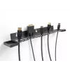 Suporte para cabos DeLOCK 67180 parede preto 72 mm x 401 mm x 12 mm