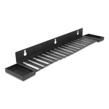 Suporte para cabos DeLOCK 67180 parede preto 72 mm x 401 mm x 12 mm
