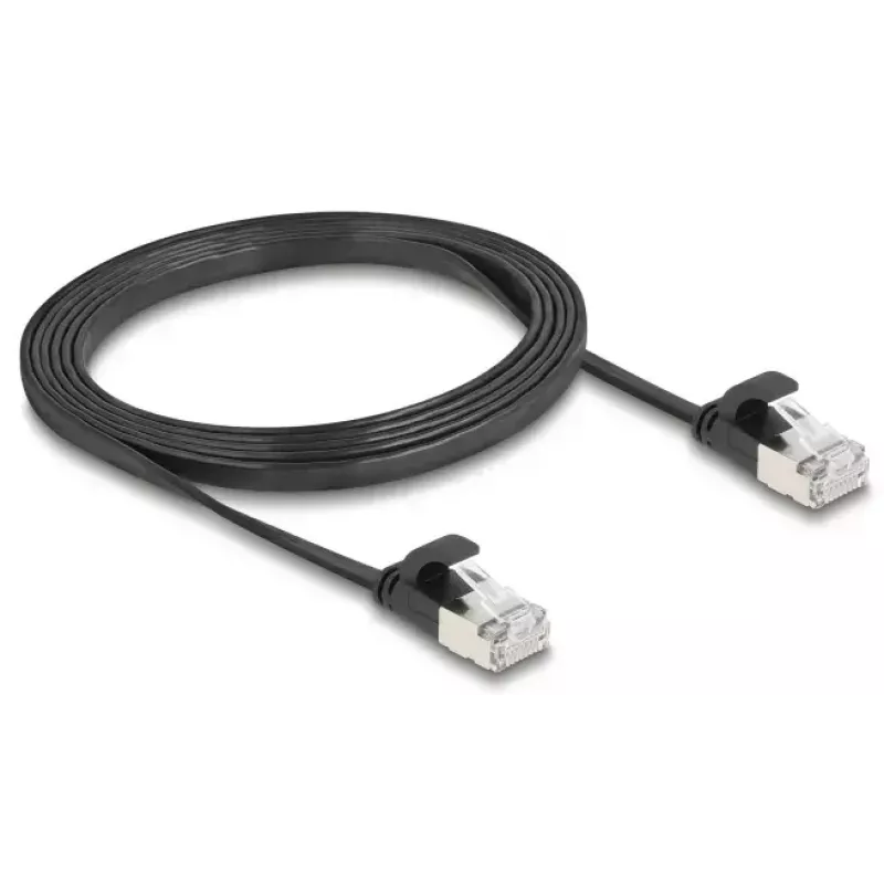 Cabo de rede DeLOCK 81164 RJ-45 Cat6a 1,5 m preto