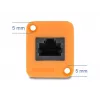 Cabo de rede DELOCK 90803 Cat5e U/UTP RJ-45 para RJ-45 preto/laranja 0,3 m