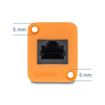Cabo de rede DELOCK 90803 Cat5e U/UTP RJ-45 para RJ-45 preto/laranja 0,3 m