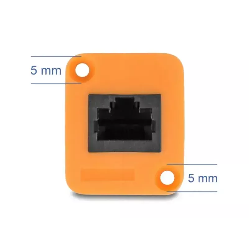 Cabo de rede DELOCK 90803 Cat5e U/UTP RJ-45 para RJ-45 preto/laranja 0,3 m
