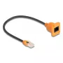 Cabo de rede DELOCK 90803 Cat5e U/UTP RJ-45 para RJ-45 preto/laranja 0,3 m