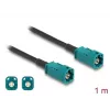 Cabo coaxial DELOCK 90678 HSD Z para HSD Z, 1 m, preto/azul
