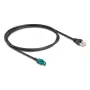 Cabo coaxial DELOCK 90697 — 1 m, HSD Z para RJ-45, preto/azul