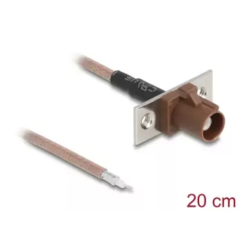Cabo coaxial DELOCK 90733 RG-316/U 0,2 m com ficha FAKRA-F