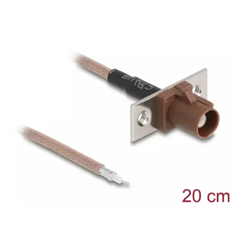 Cabo coaxial DELOCK 90733 RG-316/U 0,2 m com ficha FAKRA-F