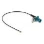 Cabo coaxial DELOCK 90734, FAKRA Z para I-PEX MHF1, 0,2 m, 1,13 mm, preto/azul