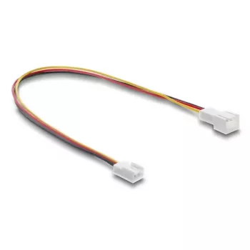 DeLOCK 90870 Cabo de extensão de ventoinha 3 pinos, macho para fêmea, comprimento do conector 13 mm, 30 cm