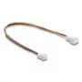 DeLOCK 90870 Cabo de extensão de ventoinha 3 pinos, macho para fêmea, comprimento do conector 13 mm, 30 cm