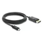 Cabo coaxial DELOCK USB Type-C para DisplayPort (DP Alt Mode) 4K 60 Hz, 2 m, preto