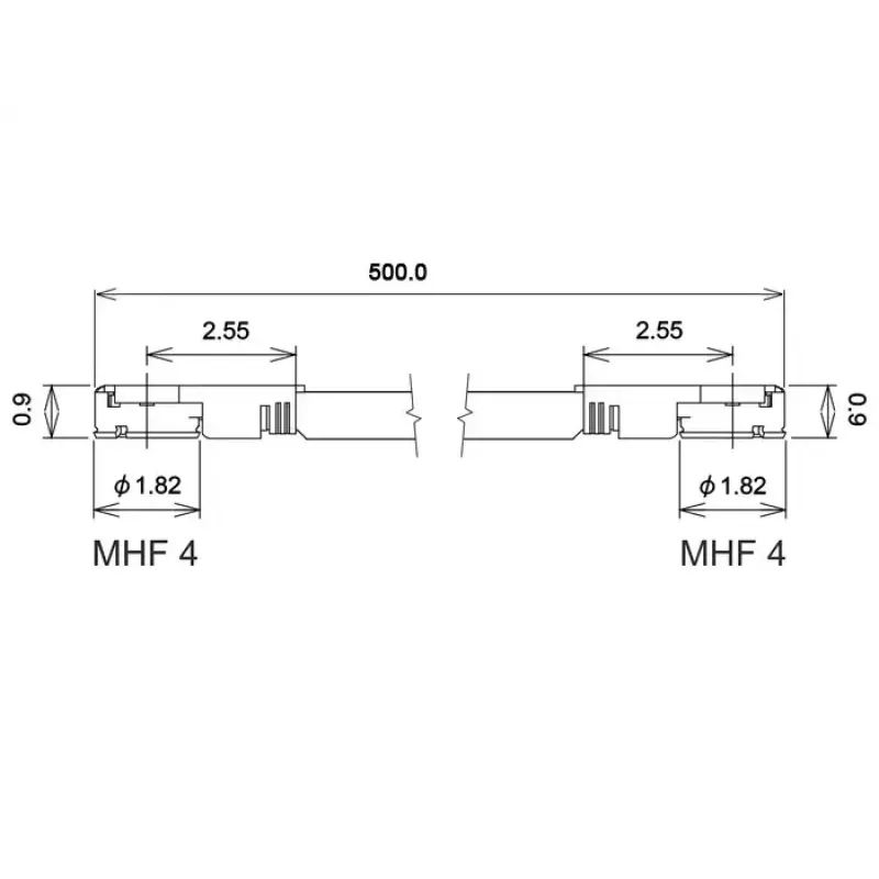 Cabo coaxial DeLOCK 89646 0,5 m MHF IV HSC MXHP32
