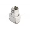 Delock 90938 Módulo Keystone de RJ45 para LSA Cat.6A, angulado a 45 graus, blindado, saída de cabo a 180 graus, sem ferramentas