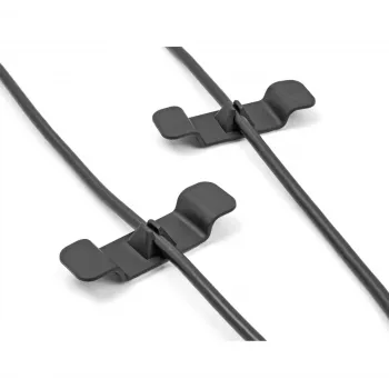 Suporte para cabos DeLOCK 18447 autoadesivo preto conjunto com 3