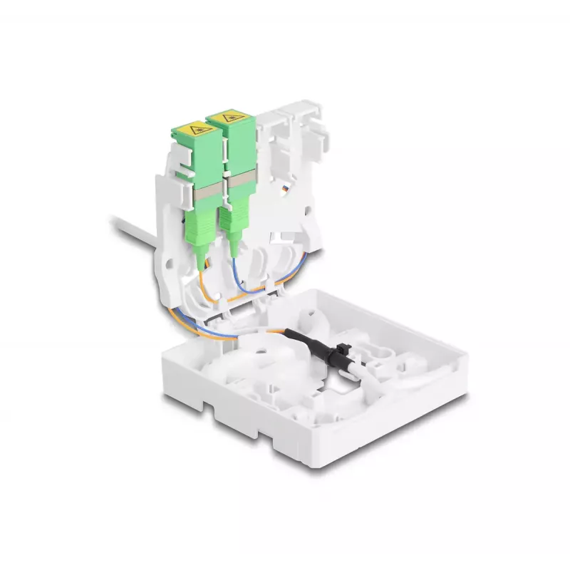 Tomada de ligação de fibra ótica DeLOCK 2 x SC/APC Simplex 40 m