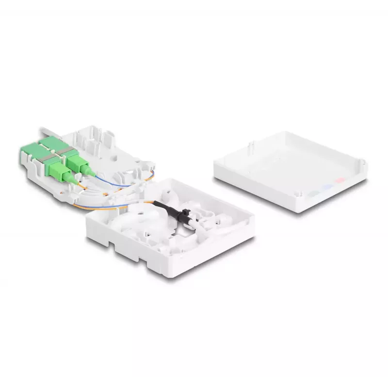 Tomada de ligação de fibra ótica DeLOCK 2 x SC/APC Simplex 40 m
