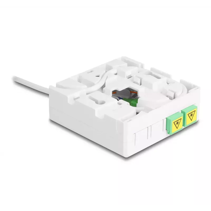 Tomada de ligação de fibra ótica DeLOCK 2 x SC/APC Simplex 20 m cabo