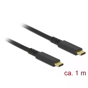 Cabo USB DeLOCK 85207 USB 3.2 Gen 2 1 m USB-C preto